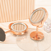 1PC The Smooth Color Of The Round Table Mirror And Diamond-encrusted Decoration Makes Your Room Decoration More High-end Very Suitable For Home Makeup Making Your Makeup More Perfect And Exquisite